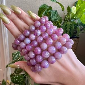 Lavender rose quartz bracelet